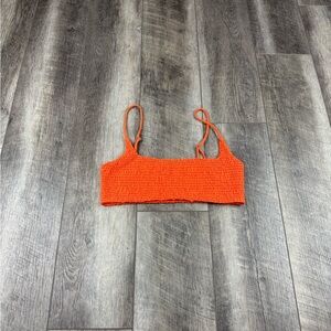 Aila Blue Orange Smocked Bikini Top‎